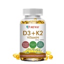 Max Strength Vitamin D3 K2, 2 in 1 Formula, Bone & Heart Health - Immune Support and Calcium Absorption, Gluten Free, 120 Count