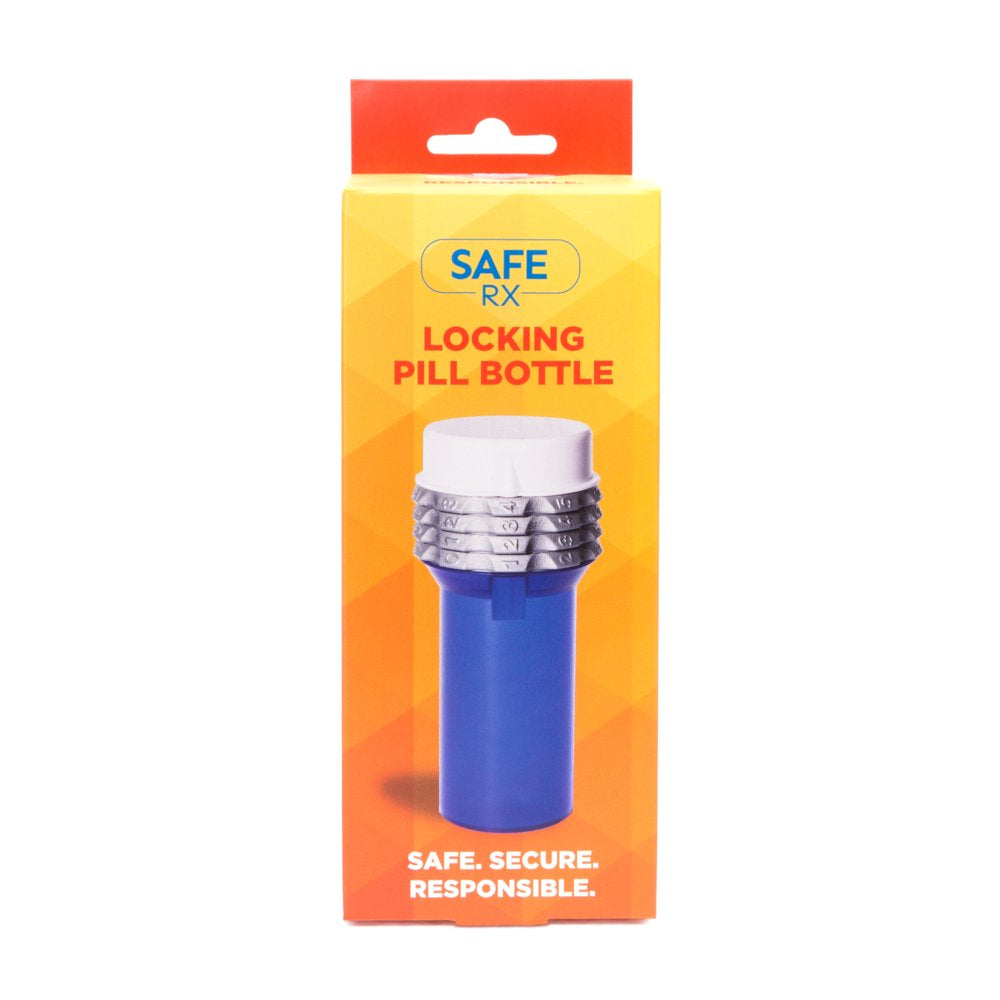 Locking Pill Bottle - Safe Rx - Child Resistant