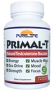 Purelife Primal-T – Natural Testosterone Booster for Men - Male Enhancing Supplement to Boost Low Testosterone Levels. Build Muscle Mass, Lose Fat, Increase Energy, Strength, Stamina (72 Capsules)