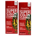 2 Pack Health plus Super Colon Cleanse Psyllium with Herbs, 60 Capsules Each