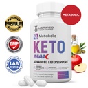 Metabolic Keto ACV MAX Pills 1675Mg Alternative to Gummies Dietary Supplement 60 Capsules