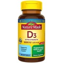 Nature Made Extra Strength Vitamin D3 5000 IU (125 Mcg), Dietary Supplement for Bone, Teeth, Muscle and Immune Health Support, 180 Softgels, 180 Day Supply