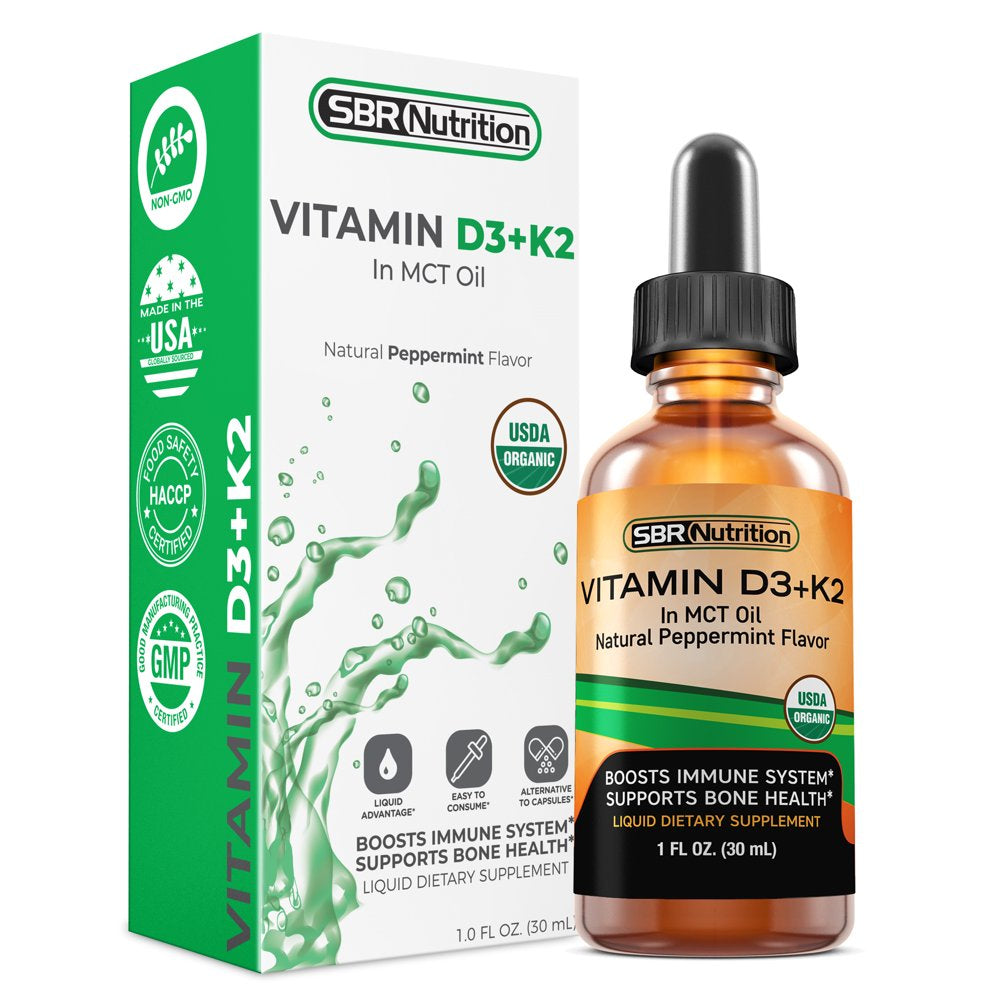 Organic D3 + K2 Liquid Drops - SBR Nutrition