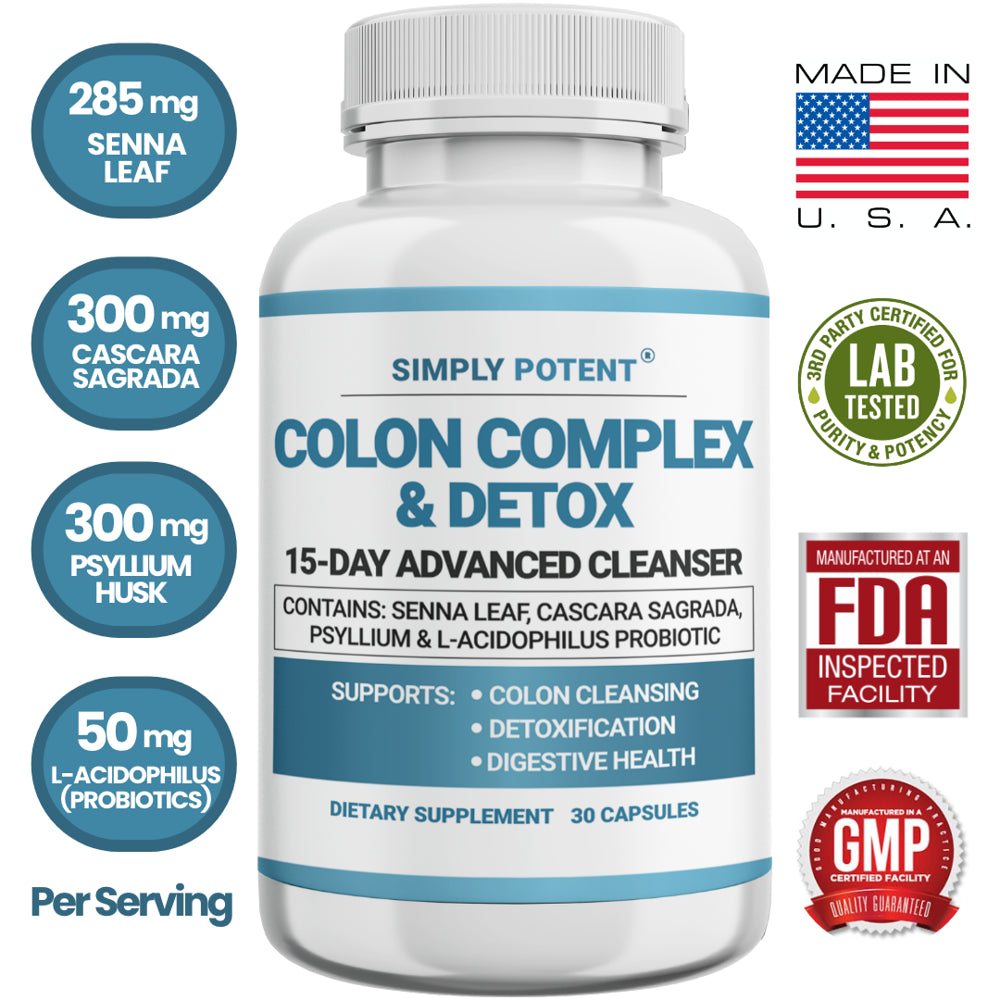 Colon Cleanse Detox - 30 Capsules | Relief & Health