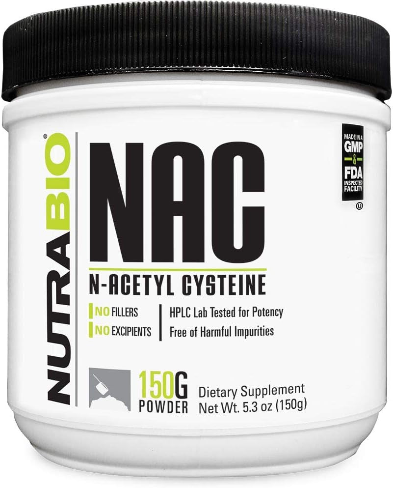 Nutrabio NAC Supplement - 150g Powder - Immune & Liver Health