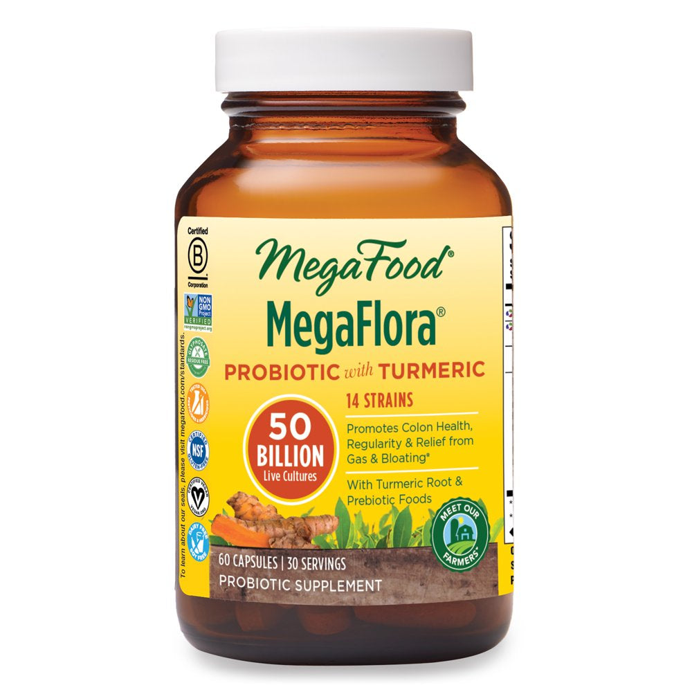 MegaFlora Probiotic w/ Turmeric - 50 Billion CFU