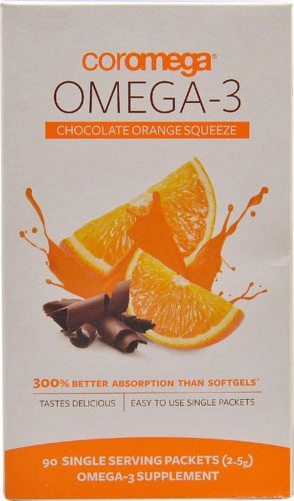 Coromega Omega-3 Chocolate Orange - 90 Packets